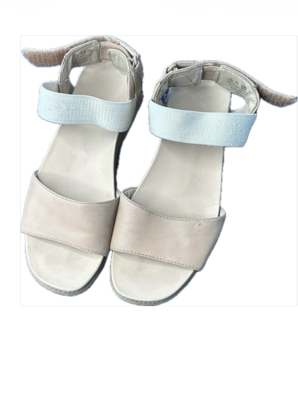 Dr. Scholl’s Island Life Sandals Tan Beige Comfort Ankle Strap Size 8.5